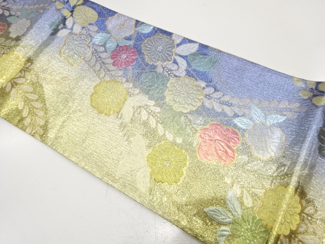 辻ヶ花模様織り出し　振袖用袋帯